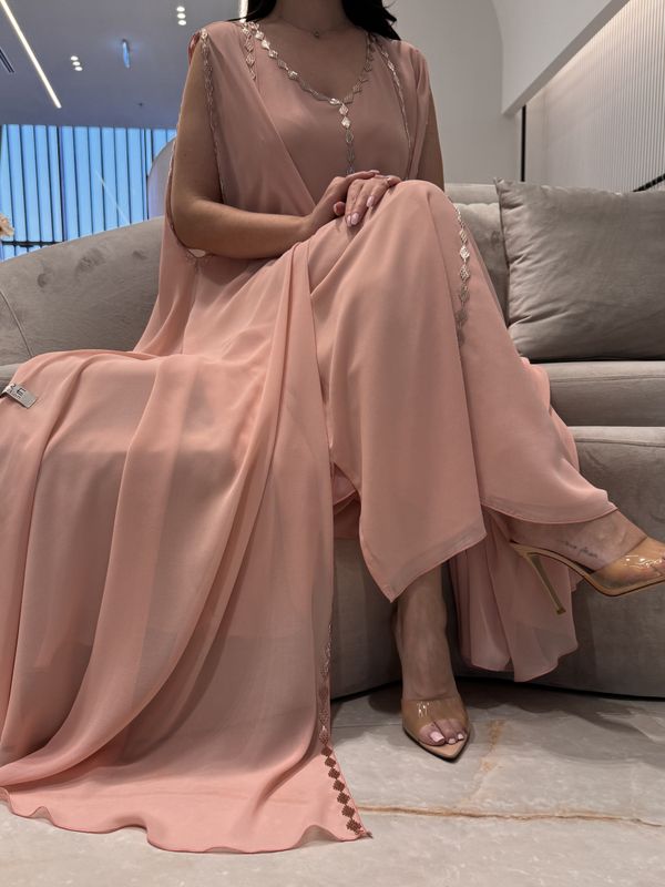 2 Pc Chiffon Handmade Embroidery